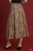Umgee Drawstring Leopard Midi Skirt sold by Charming Charlie