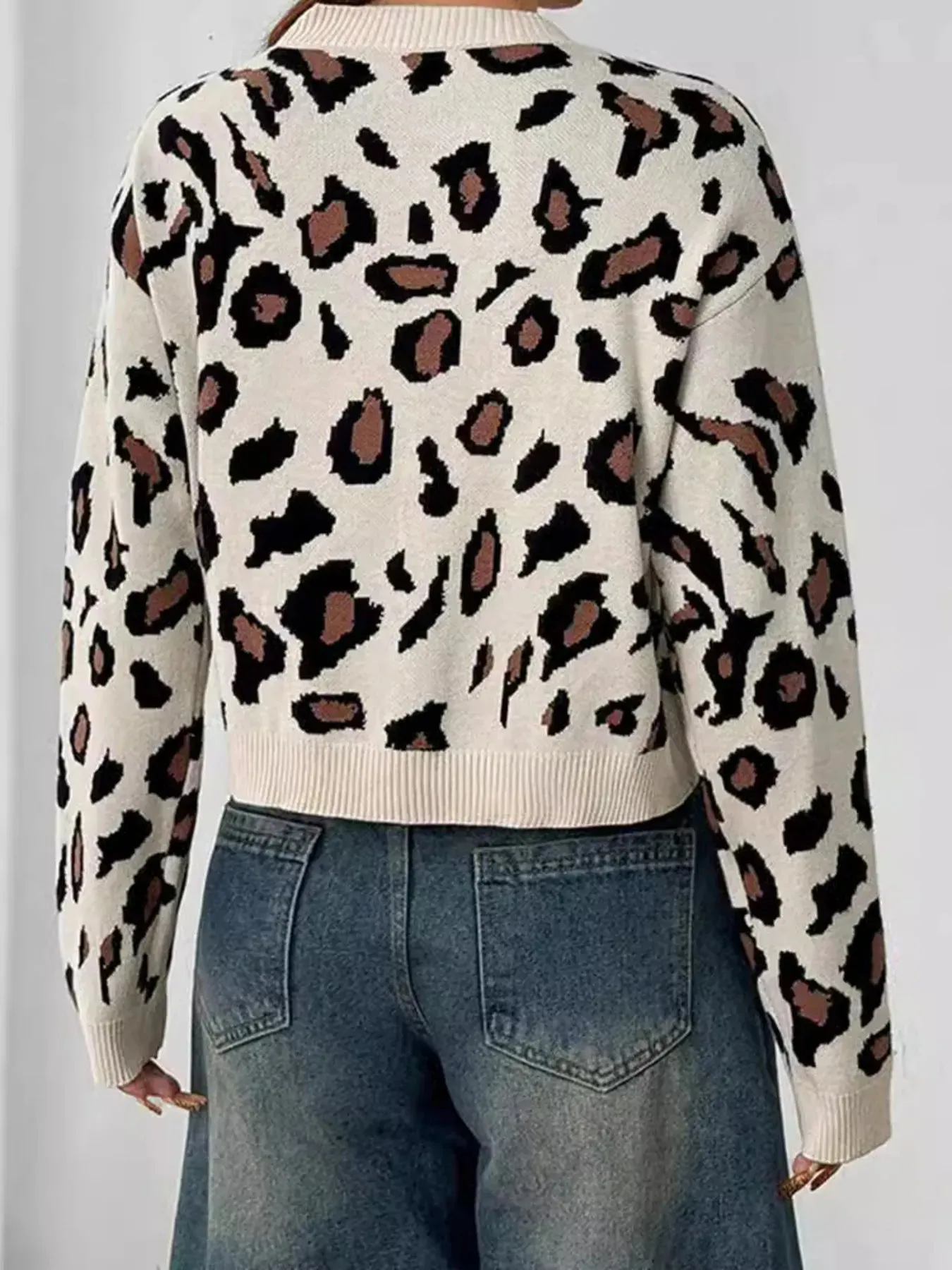 Leopard Tie Front Cardigan sold by Charming Charlie product image thumbnail 3
