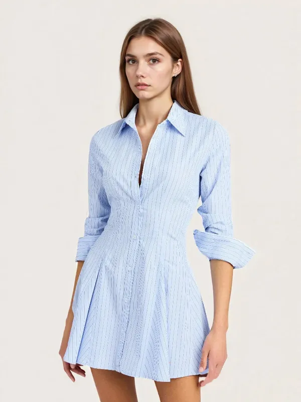 Striped Button Up Shirt Dress sold by Charming Charlie
