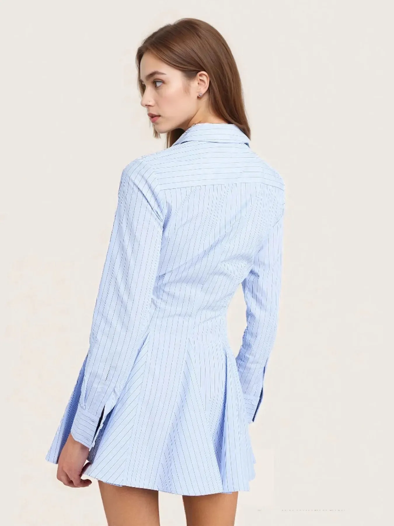 Striped Button Up Shirt Dress sold by Charming Charlie product image thumbnail 2