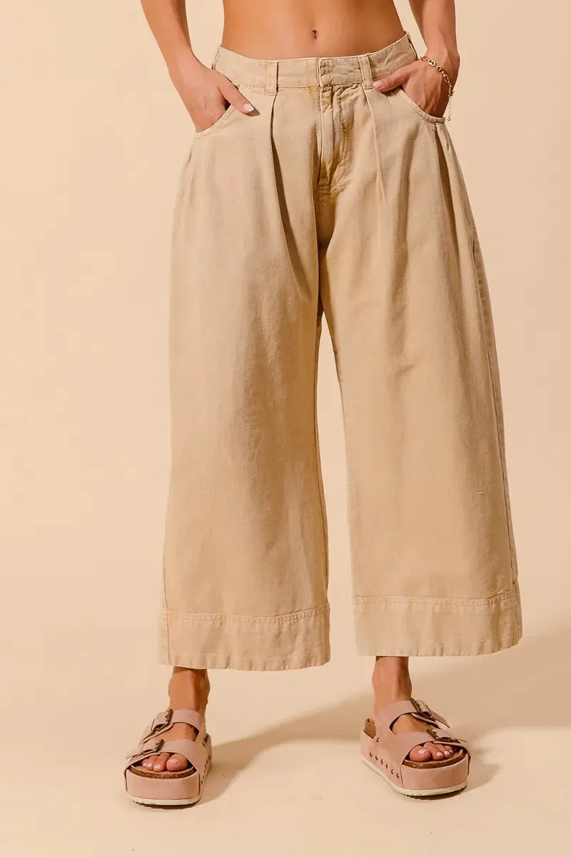 SO ME Mid Rise Wide Leg Chino Pants With Pockets sold by Charming Charlie product image thumbnail 2