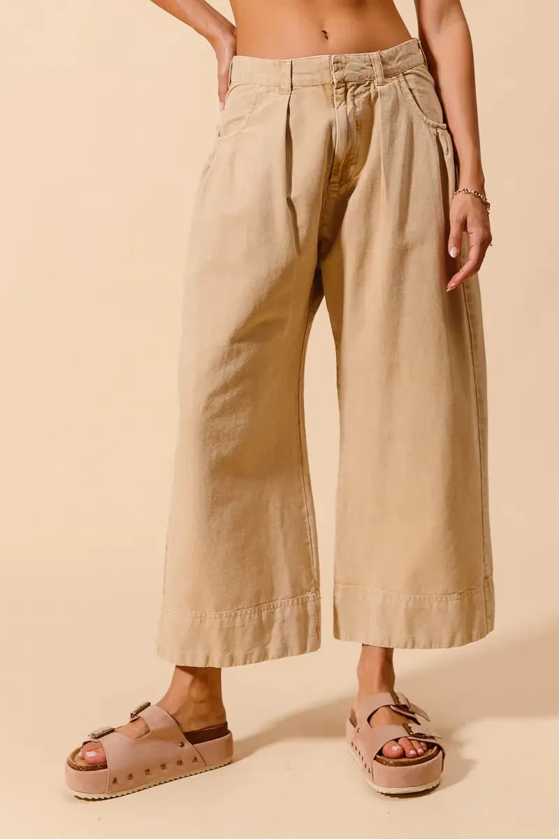SO ME Mid Rise Wide Leg Chino Pants With Pockets sold by Charming Charlie product image thumbnail 5