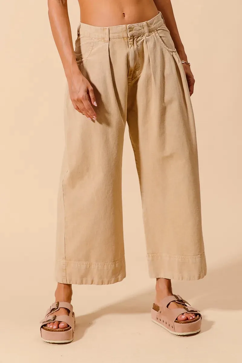 SO ME Mid Rise Wide Leg Chino Pants With Pockets sold by Charming Charlie