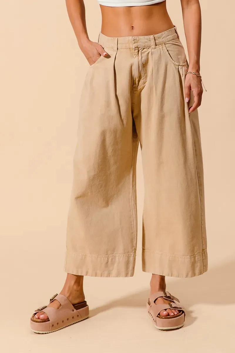 SO ME Mid Rise Wide Leg Chino Pants With Pockets sold by Charming Charlie product image thumbnail 4