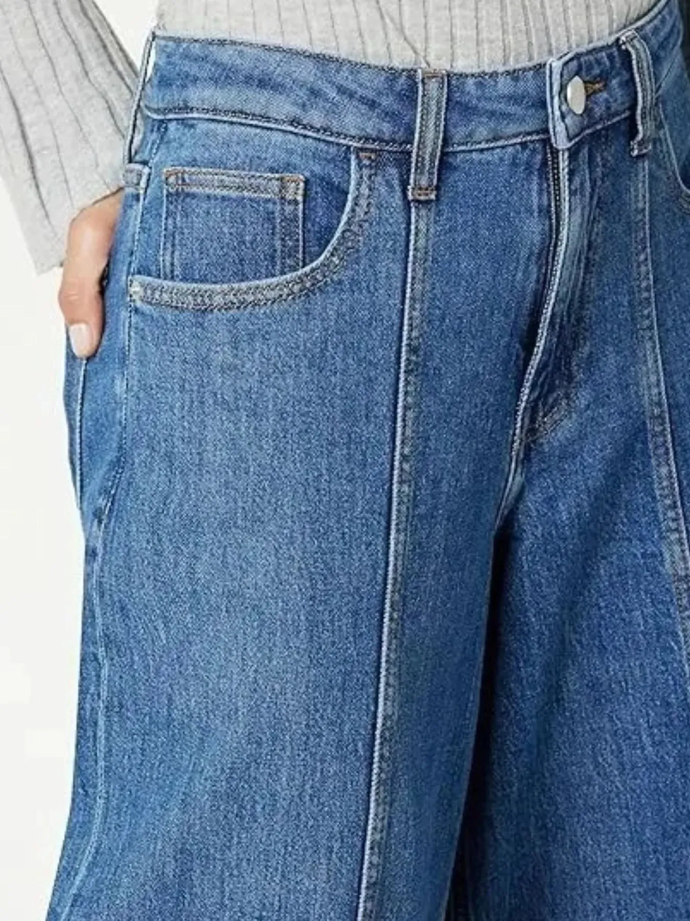 Full Size Wide Leg Jeans Plus Size sold by Charming Charlie product image thumbnail 3