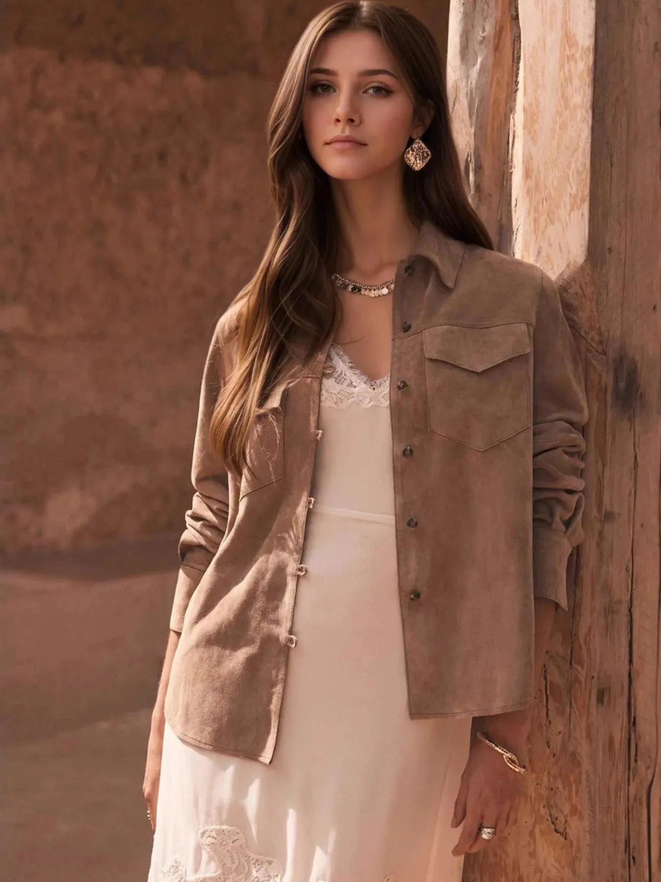 Button Front Long Sleeve Jacket sold by Charming Charlie product image thumbnail 2