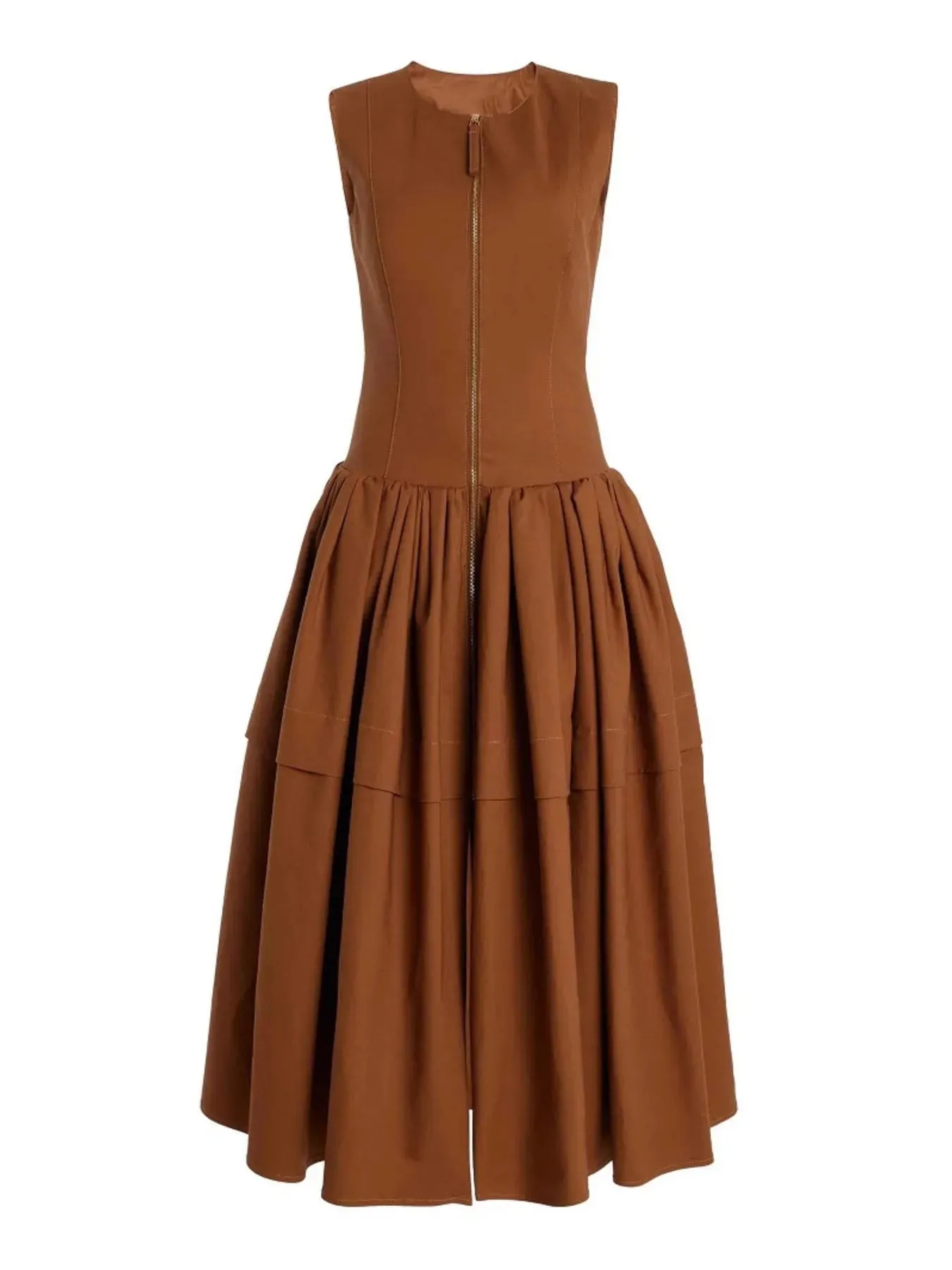 Zip Front Round Neck Sleeveless Dress sold by Charming Charlie product image thumbnail 3