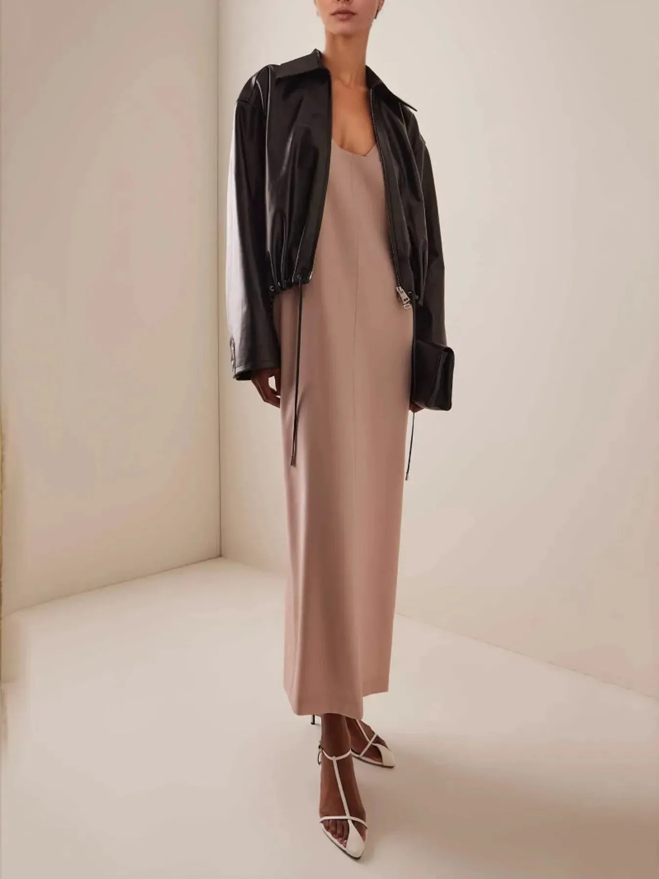 Drawstring Hem Zip Up Jacket sold by Charming Charlie product image thumbnail 5