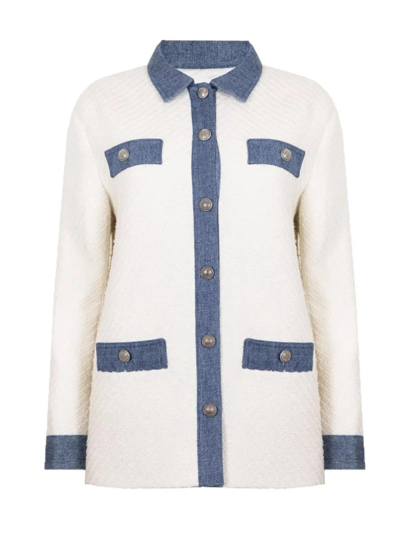 Contrast Trim Button Up Jacket sold by Charming Charlie product image thumbnail 3