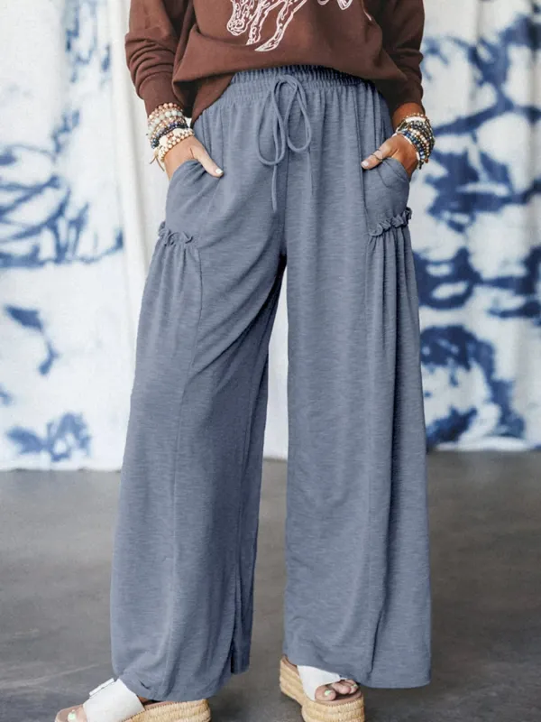 Casual Wide Leg Drawstring Pants sold by Charming Charlie