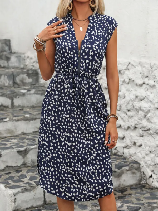 Slit Printed Cap Sleeve Dress sold by Charming Charlie