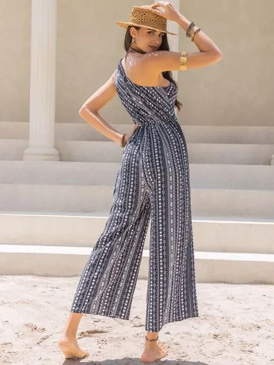 Printed Single Shoulder Sleeveless Jumpsuit sold by Charming Charlie product image thumbnail 2