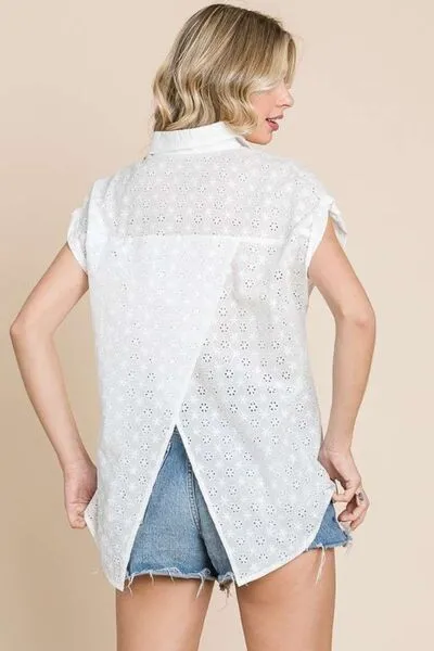 Culture Code Eyelet Crisscross Back Button Up Shirt sold by Charming Charlie product image thumbnail 2