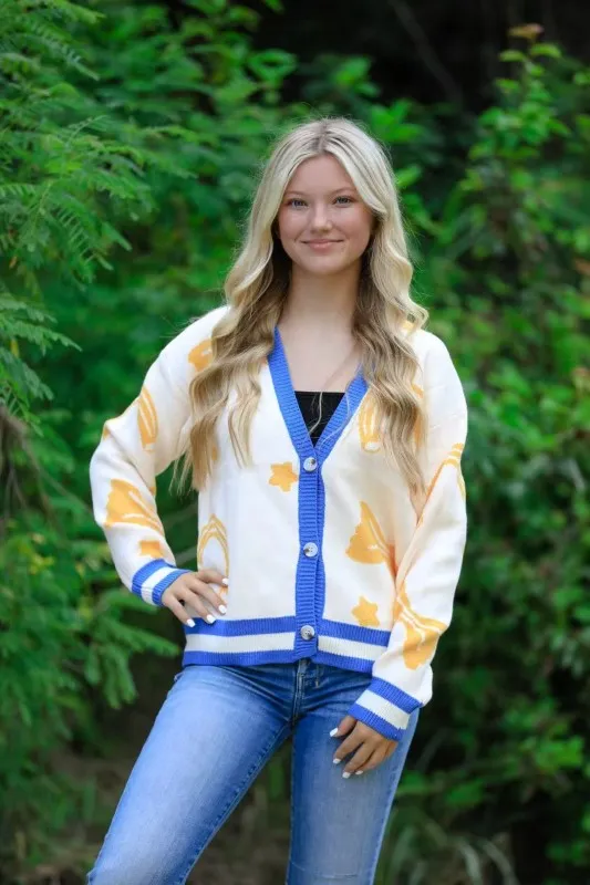 Pasta knit cardigan sold by Charming Charlie