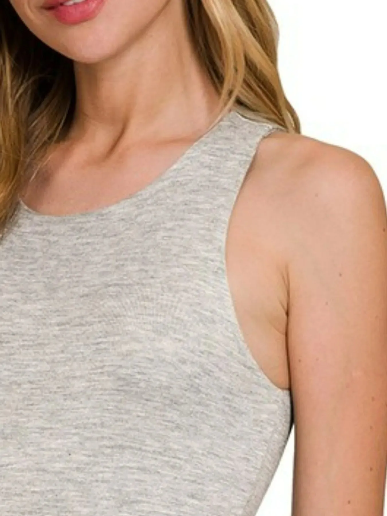 Zenana Premium Rayon Double Layered Round Neck Tank Top sold by Charming Charlie product image thumbnail 2