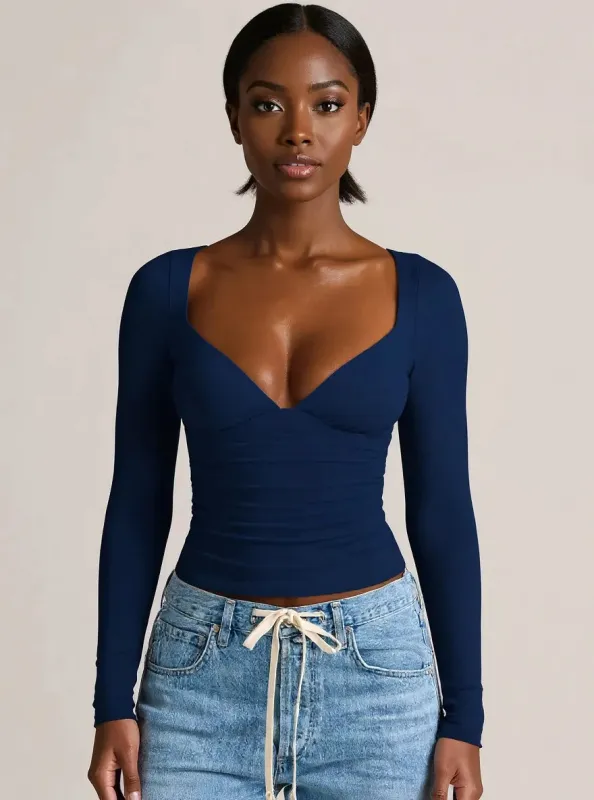 Long Sleeve Fitted T-Shirt sold by Charming Charlie