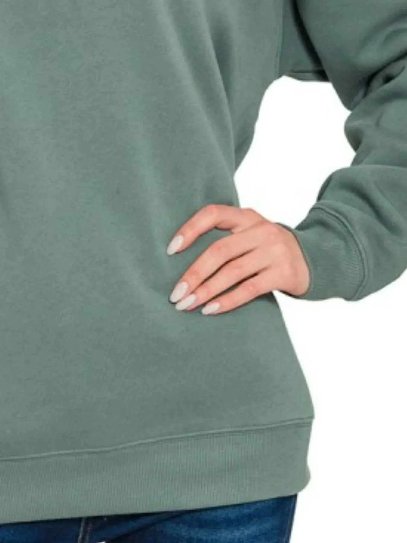 Zenana Fleece Round Neck Sweatshirts sold by Charming Charlie product image thumbnail 2