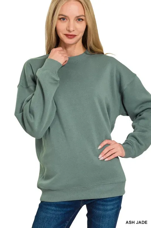 Zenana Fleece Round Neck Sweatshirts sold by Charming Charlie