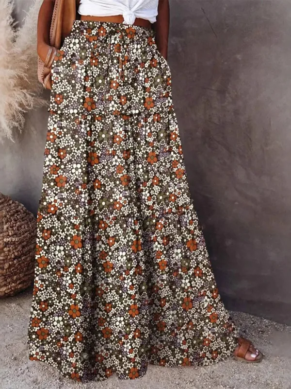 Floral Print Maxi Skirt sold by Charming Charlie
