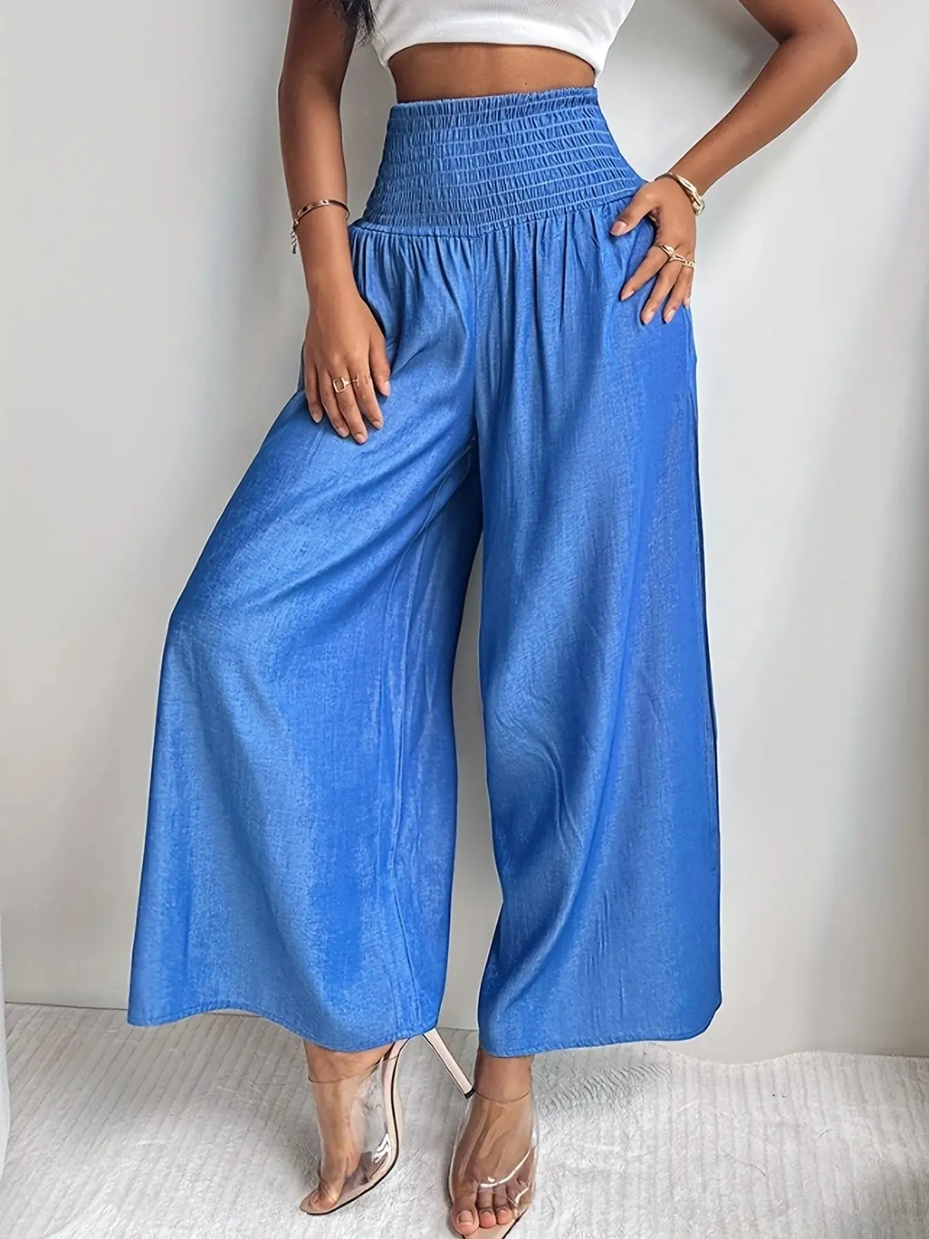 Smocked Wide Leg Pants sold by Charming Charlie product image thumbnail 2