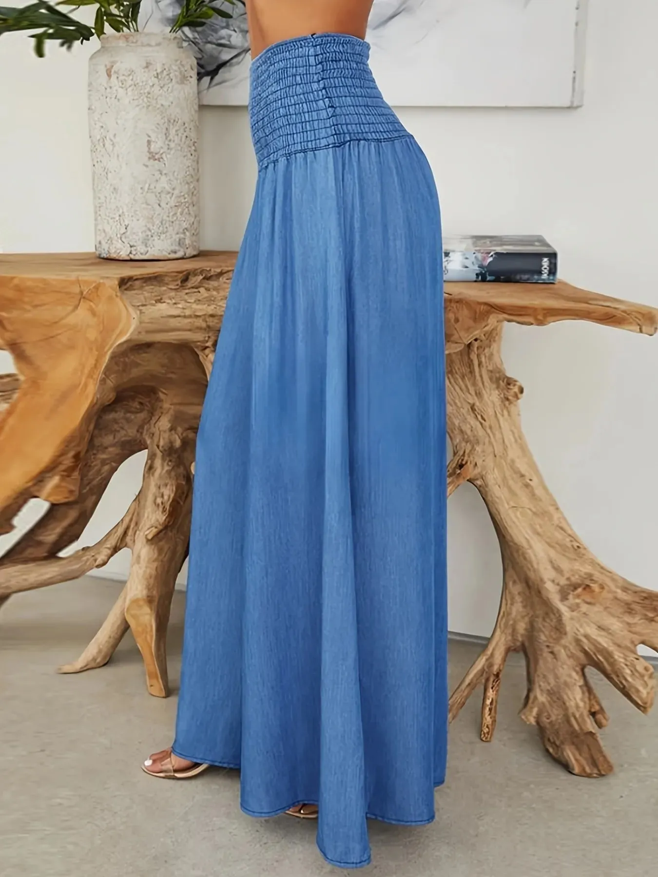 Smocked Wide Leg Pants sold by Charming Charlie product image thumbnail 4