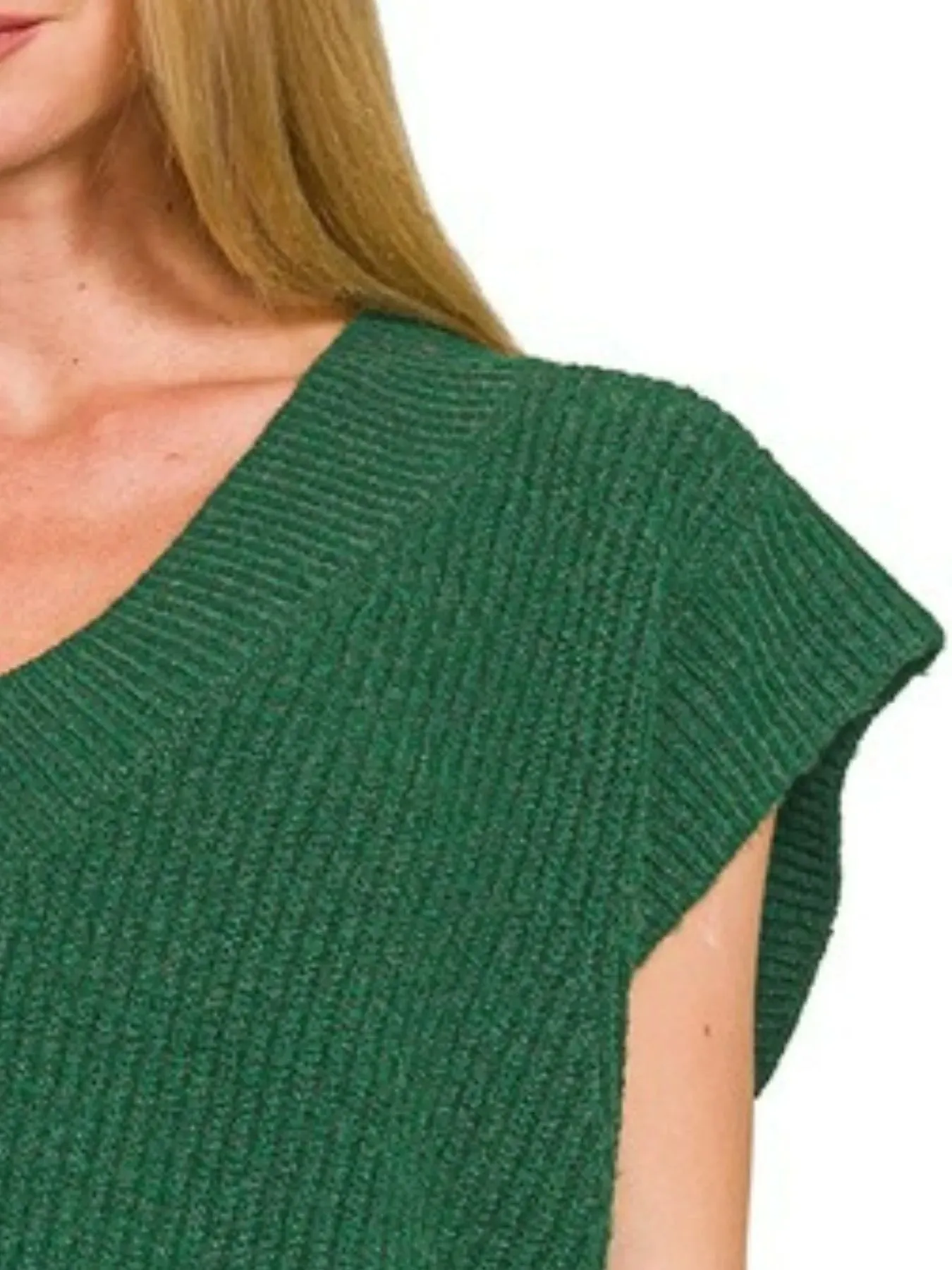 Zenana Oversized Sweater Vest with Side Slit sold by Charming Charlie product image thumbnail 3