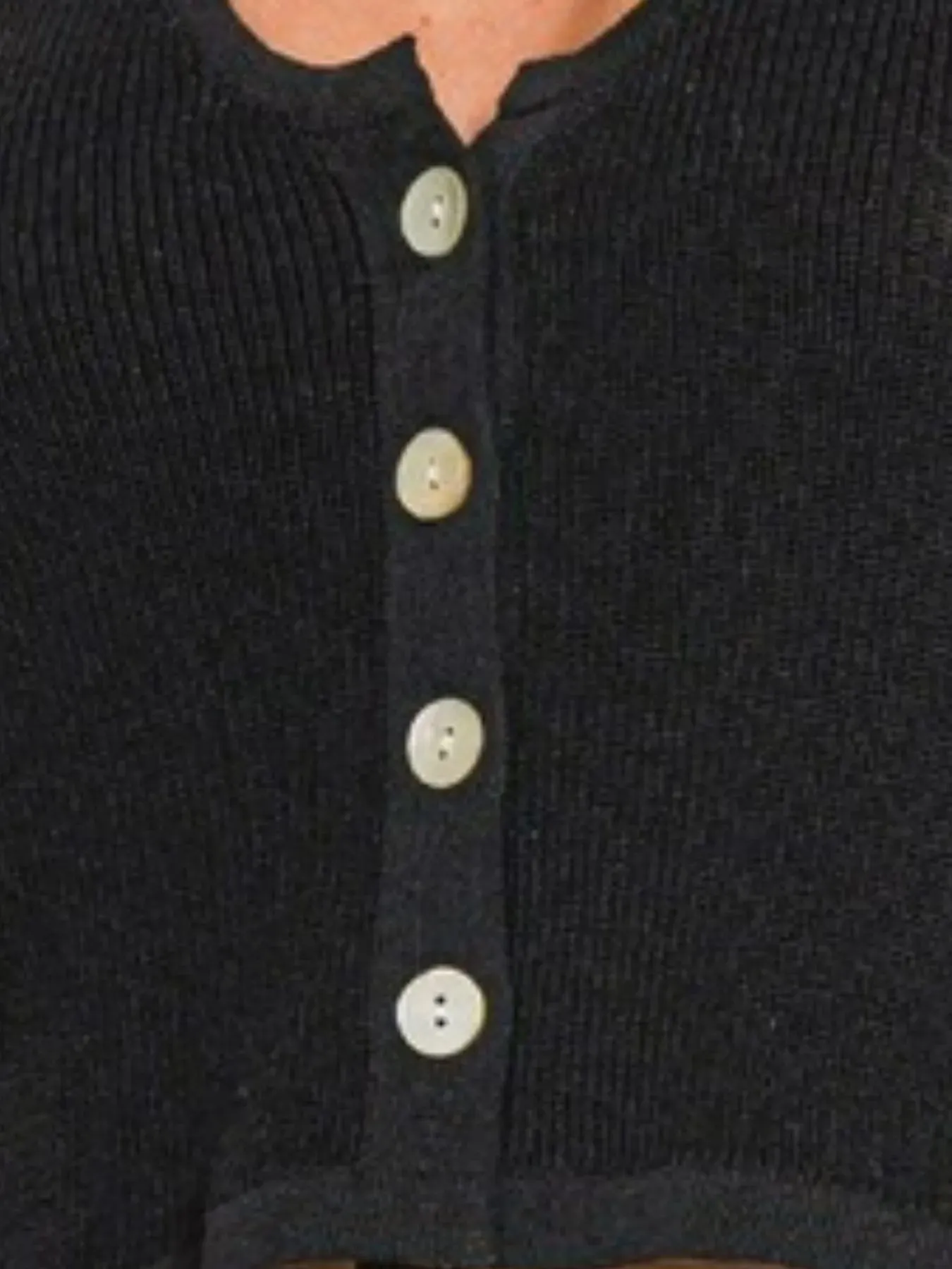 Zenana Button-up Cropped Sweater Vest sold by Charming Charlie product image thumbnail 2