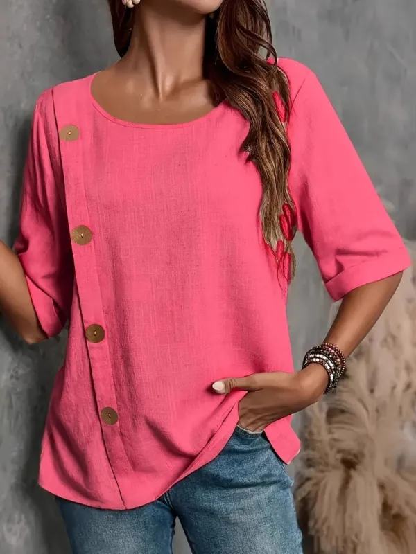 Round Neck Half Sleeve T-Shirt sold by Charming Charlie