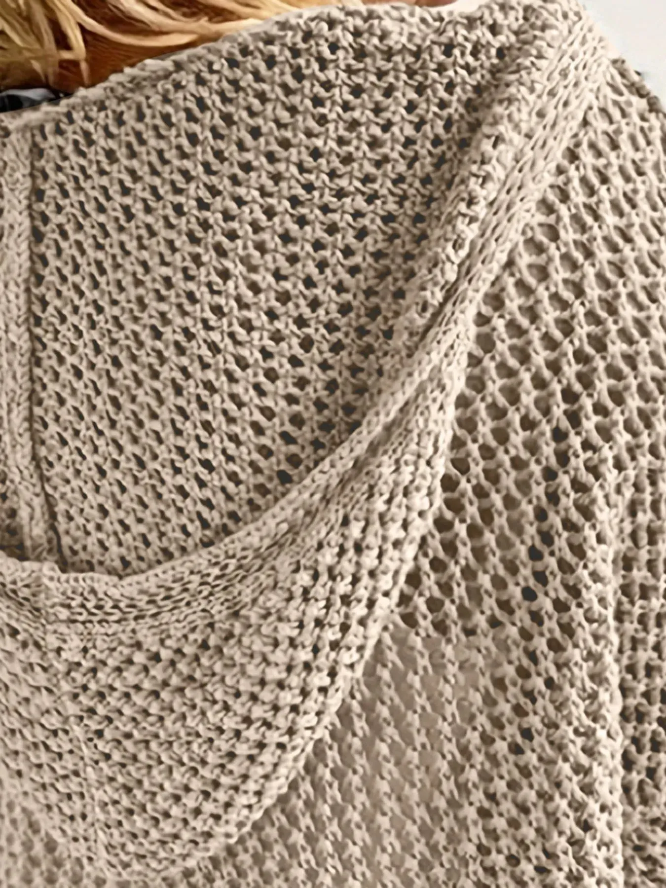 Openwork Long Sleeve Hooded Knit Cover Up sold by Charming Charlie product image thumbnail 5