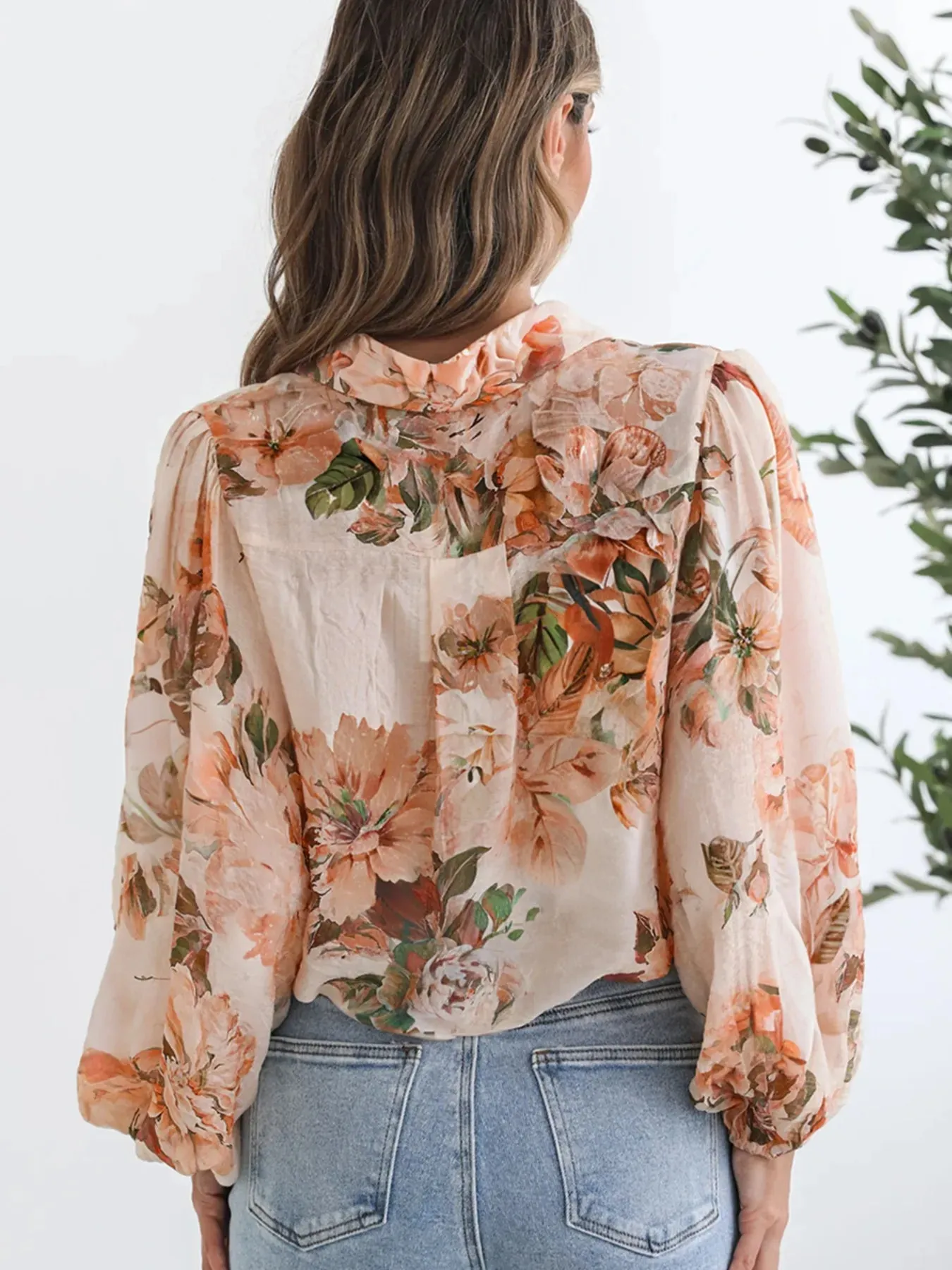 Floral Print Button-Up Shirt sold by Charming Charlie product image thumbnail 5