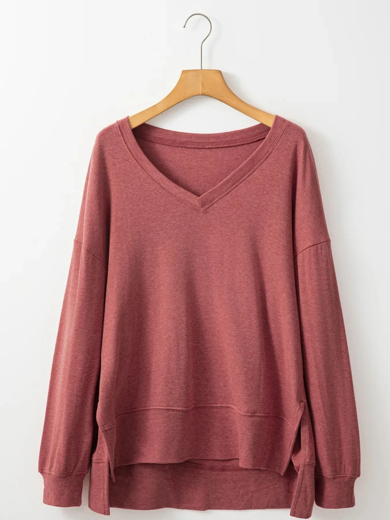 V-Neck Casual Long Sleeve T-Shirt sold by Charming Charlie product image thumbnail 5
