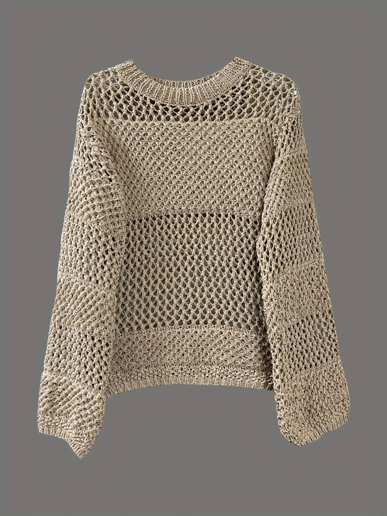 Openwork Long Sleeve Knit Cover Up sold by Charming Charlie product image thumbnail 3
