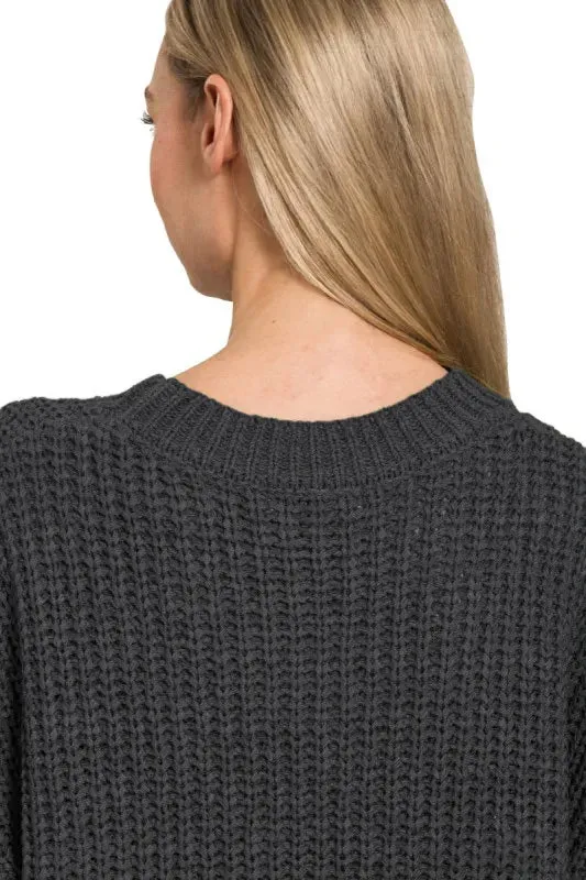 Zenana Short Sleeve Round Neck Sweater sold by Charming Charlie product image thumbnail 3