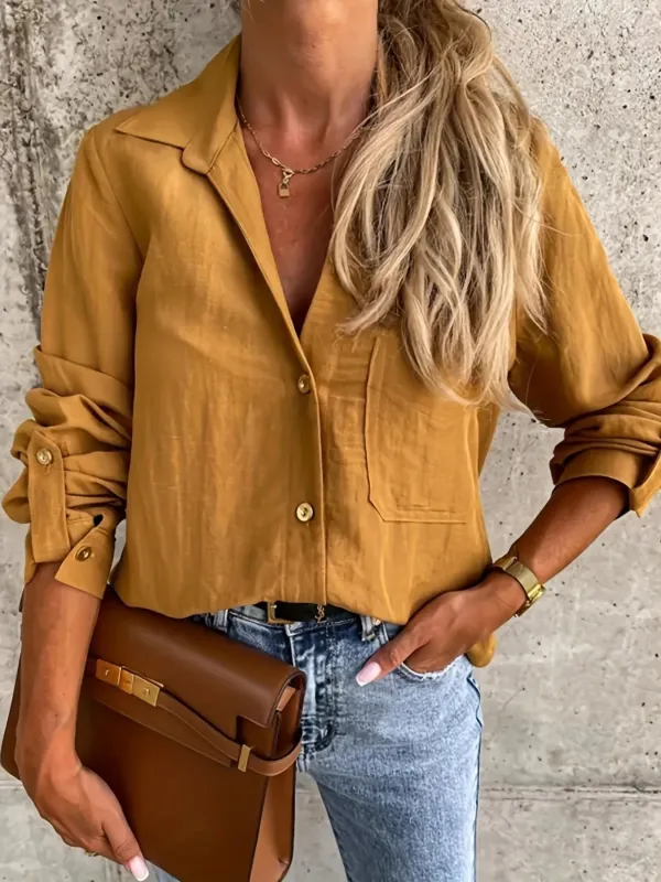 Button Up Long Sleeve Shirt sold by Charming Charlie