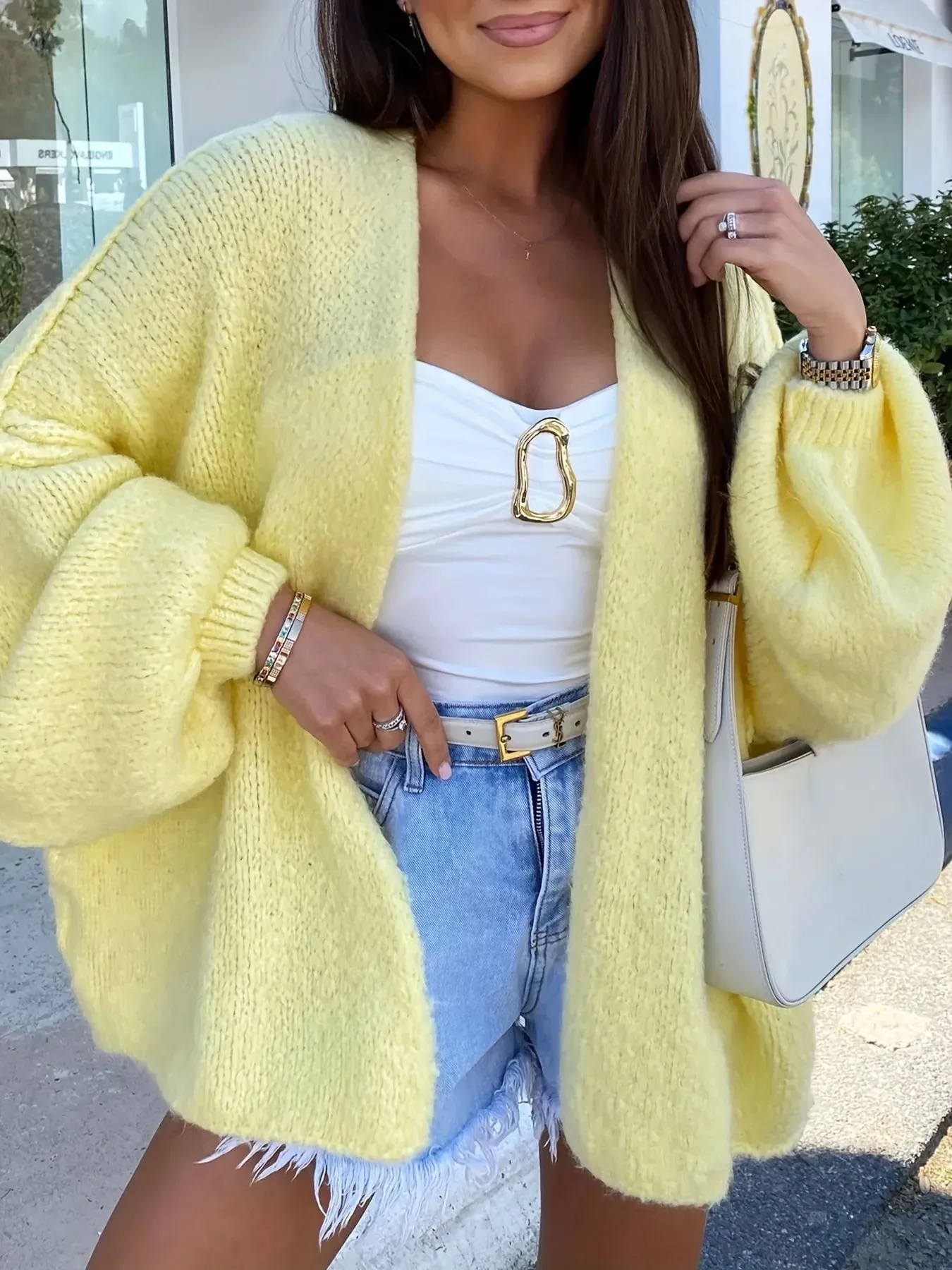 Open Front Long Sleeve Cardigan sold by Charming Charlie product image thumbnail 2