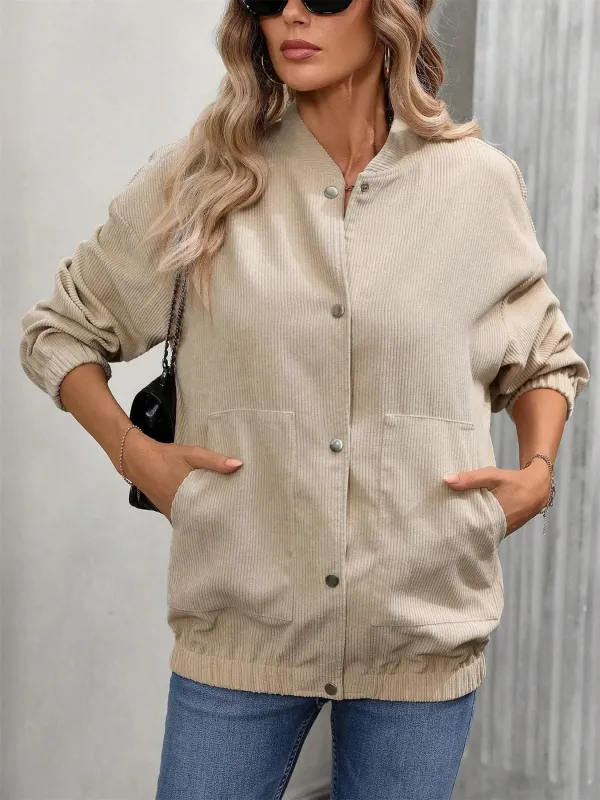 Snap Down Long Sleeve Jacket sold by Charming Charlie