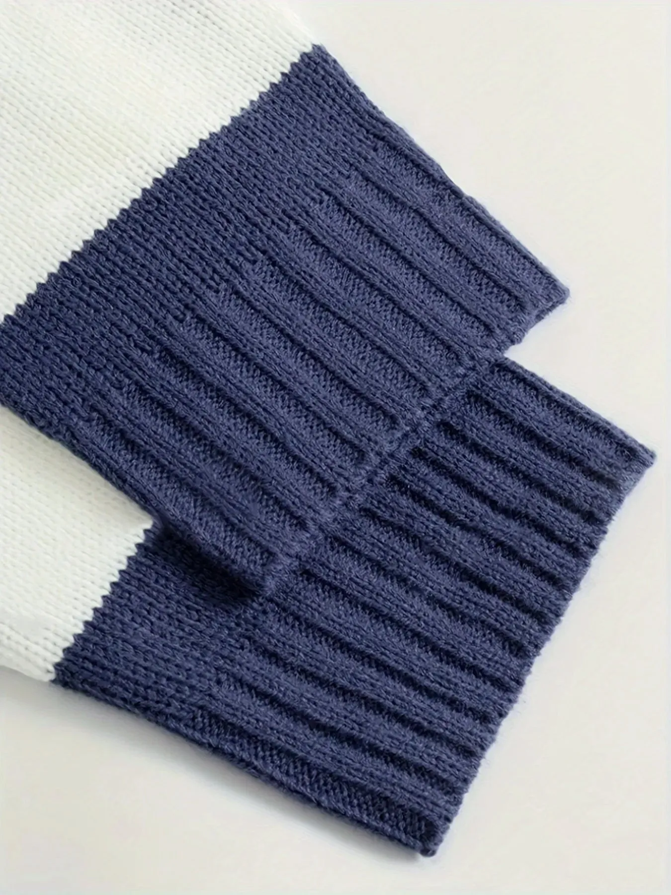 Contrast Striped Long Sleeve Sweater sold by Charming Charlie product image thumbnail 4