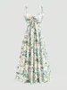 Smocked Printed Tie-Shoulder Dress sold by Charming Charlie