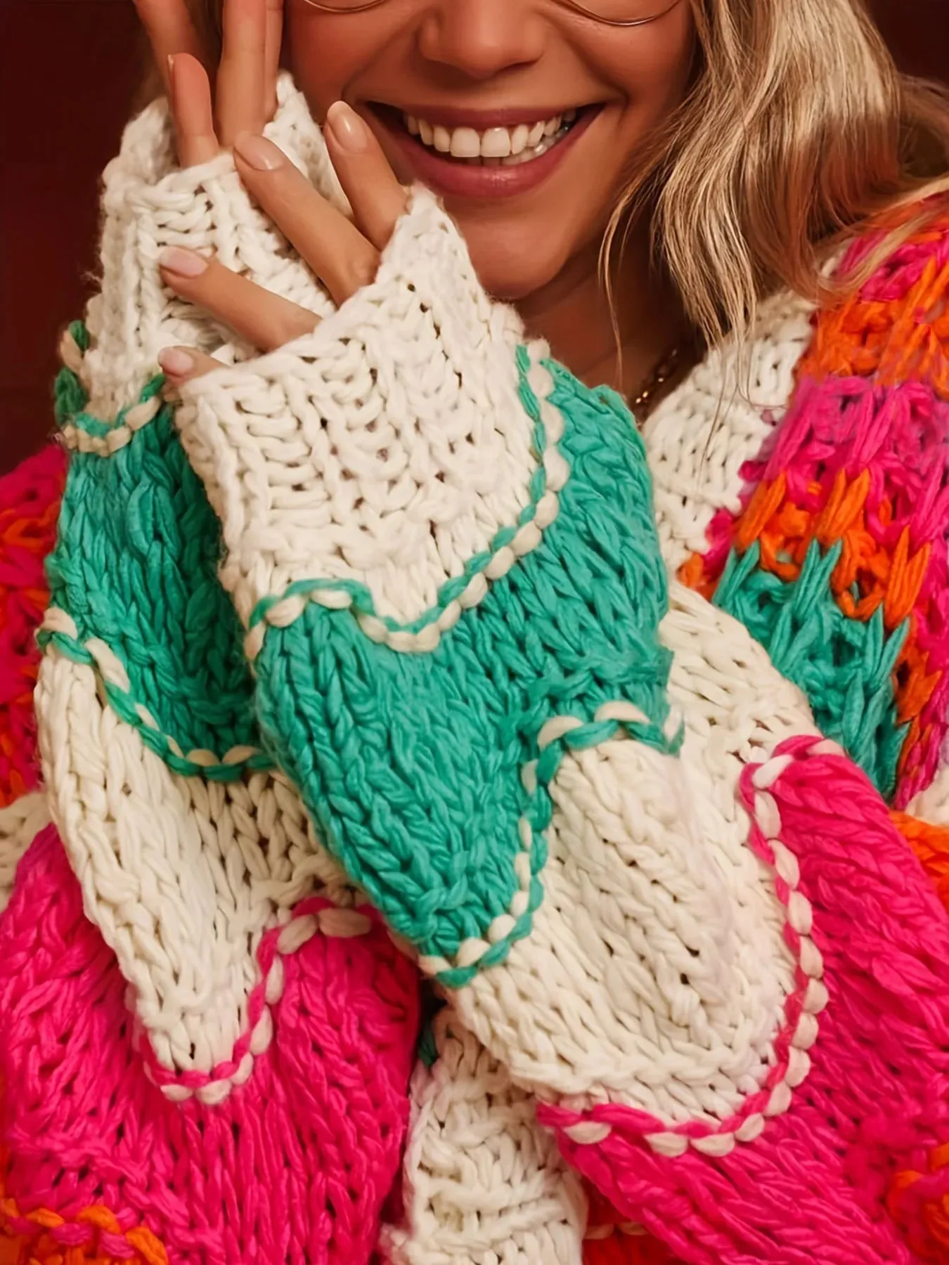 Color Block Open Front Cardigan sold by Charming Charlie product image thumbnail 3