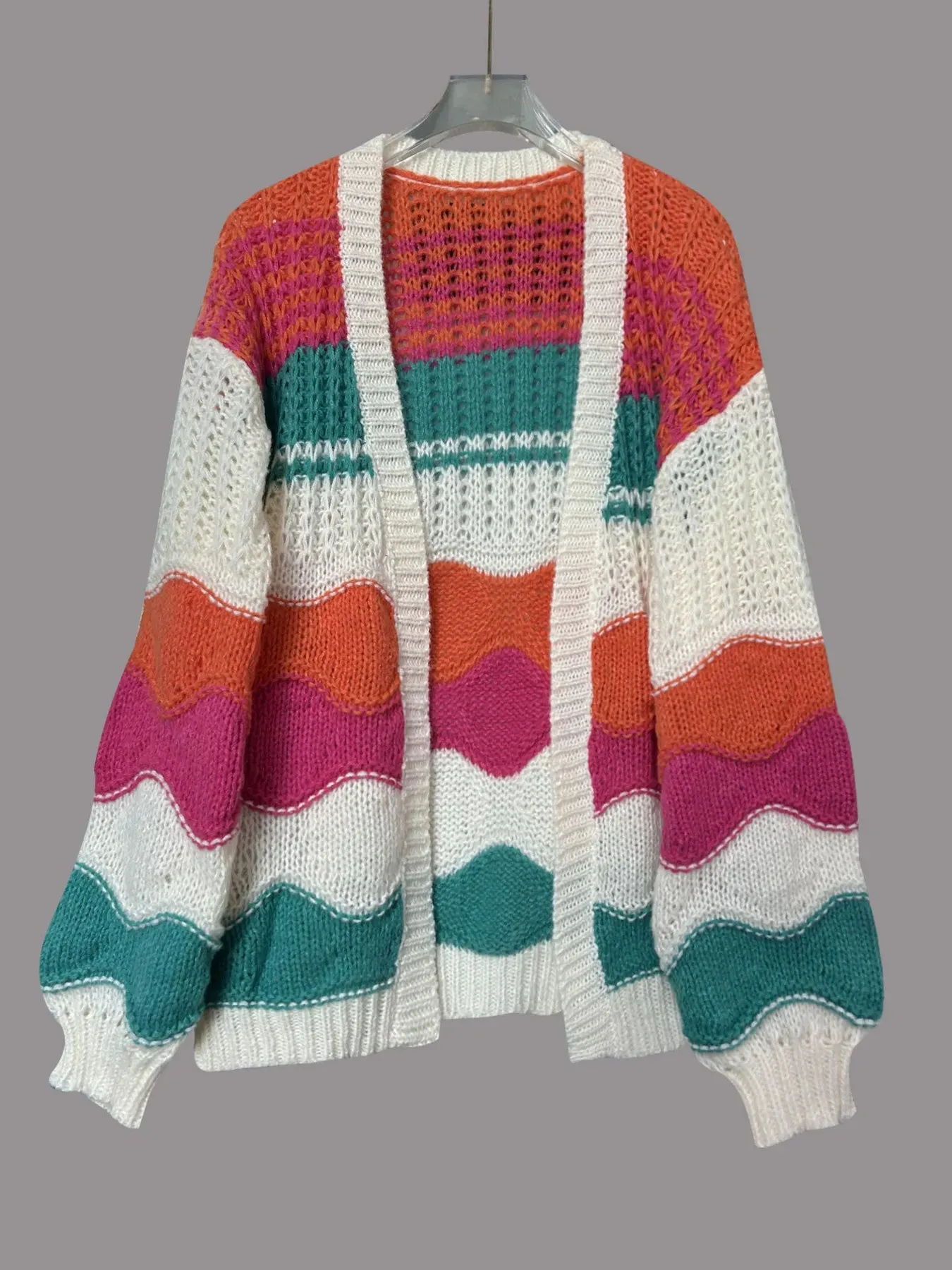 Color Block Open Front Cardigan sold by Charming Charlie product image thumbnail 4