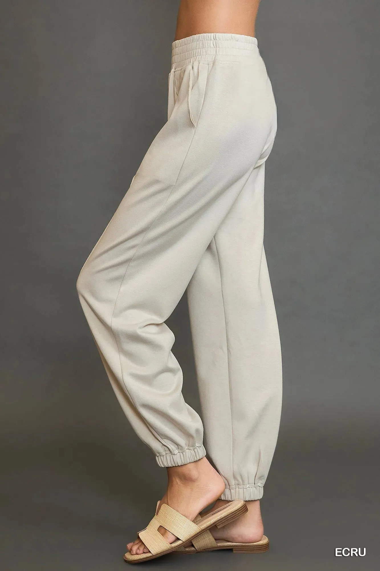 Umgee Drawstring Jogger Pants with Front Seam Detail sold by Charming Charlie product image thumbnail 4