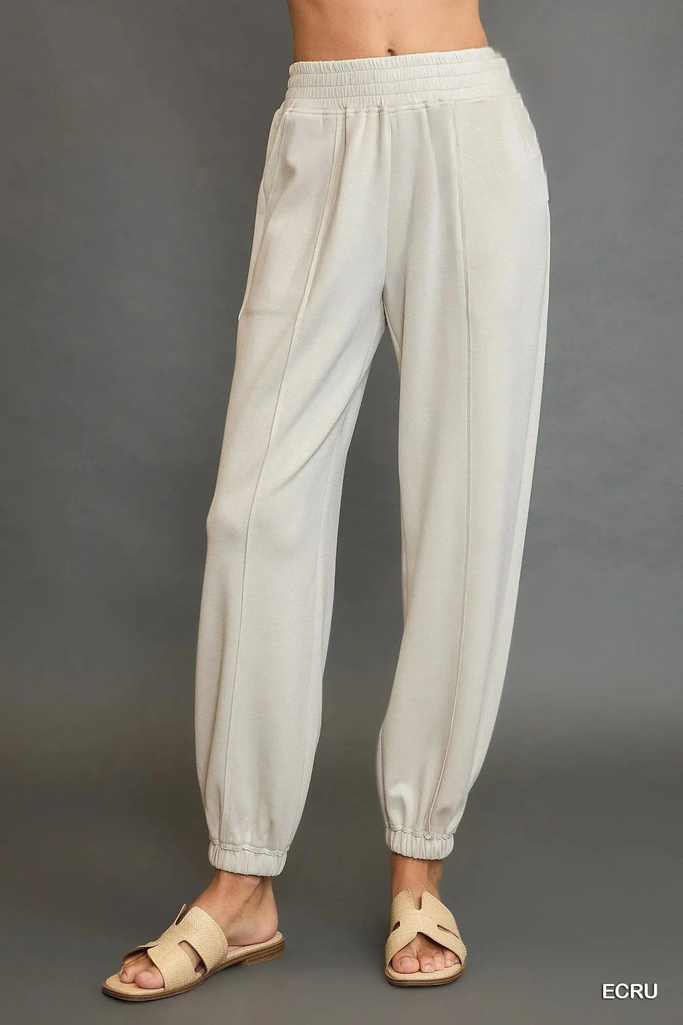 Umgee Drawstring Jogger Pants with Front Seam Detail sold by Charming Charlie product image thumbnail 3
