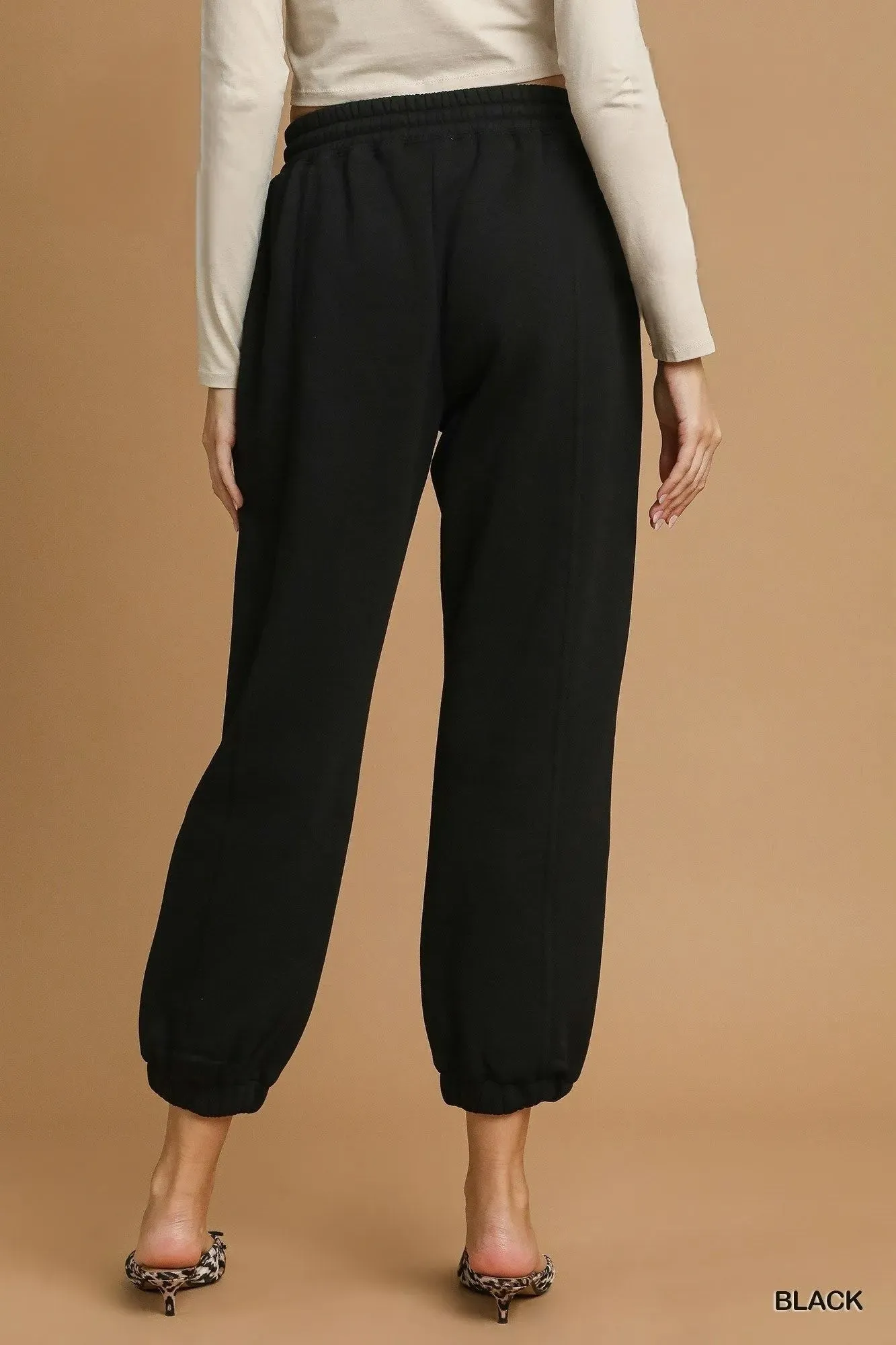 Umgee Fleece Jogger Pants with Drawstring sold by Charming Charlie product image thumbnail 2