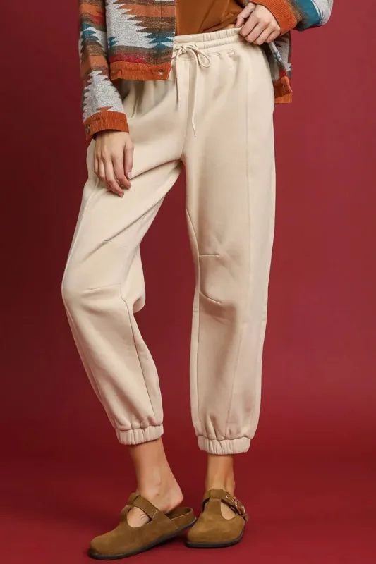 Umgee Fleece Jogger Pants with Drawstring sold by Charming Charlie