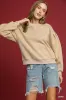 Umgee Round Neck Sweatshirt with Pleated Detail sold by Charming Charlie
