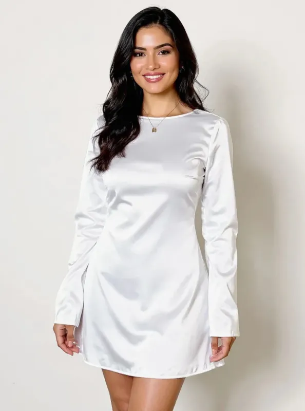 Round Neck Long Sleeve Mini Dress sold by Charming Charlie