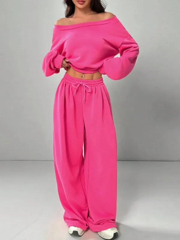 Single Shoulder Top and Pants Set made by Charming Charlie