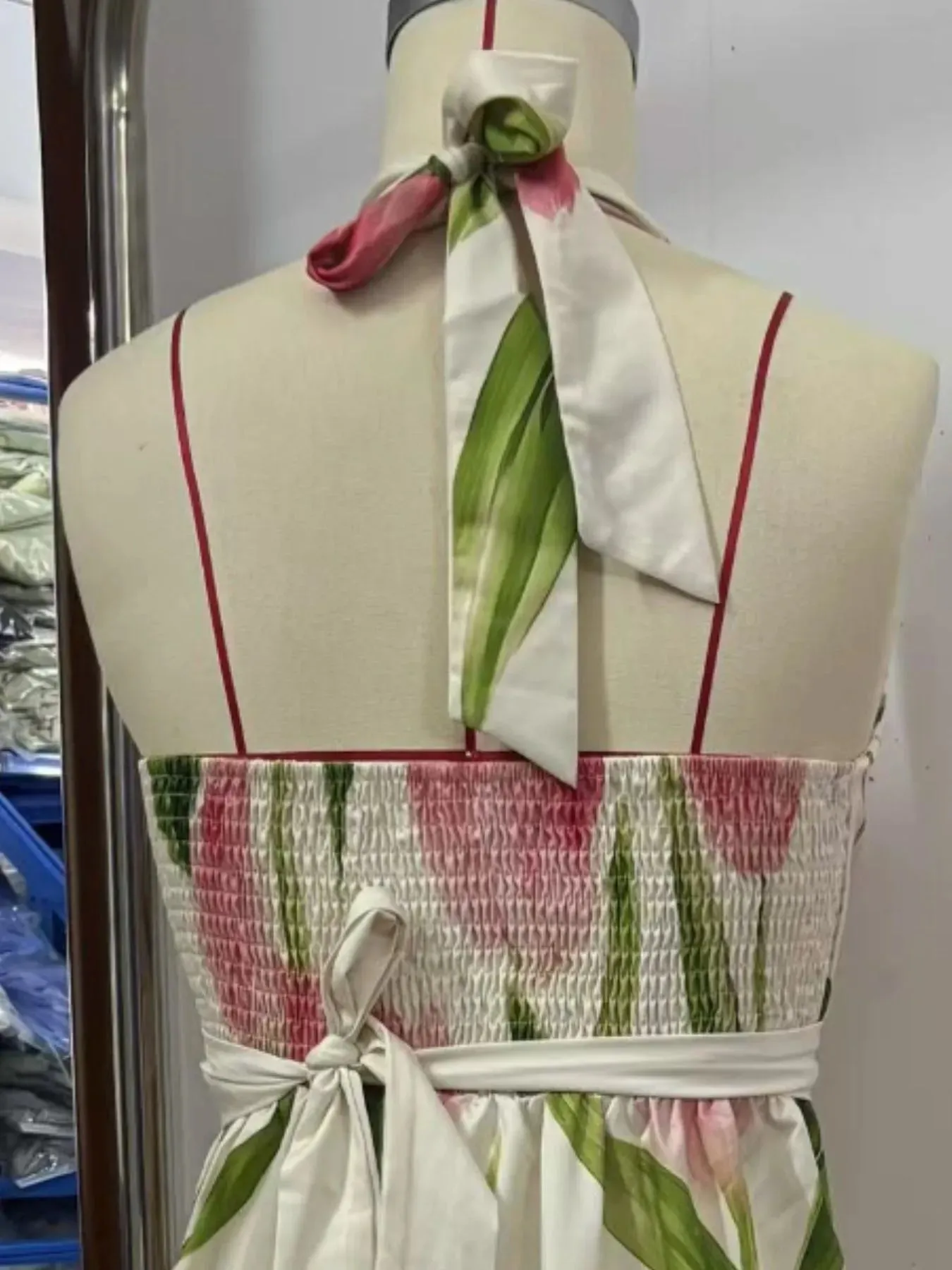 Floral Print Halter Neck Maxi Dress sold by Charming Charlie product image thumbnail 4