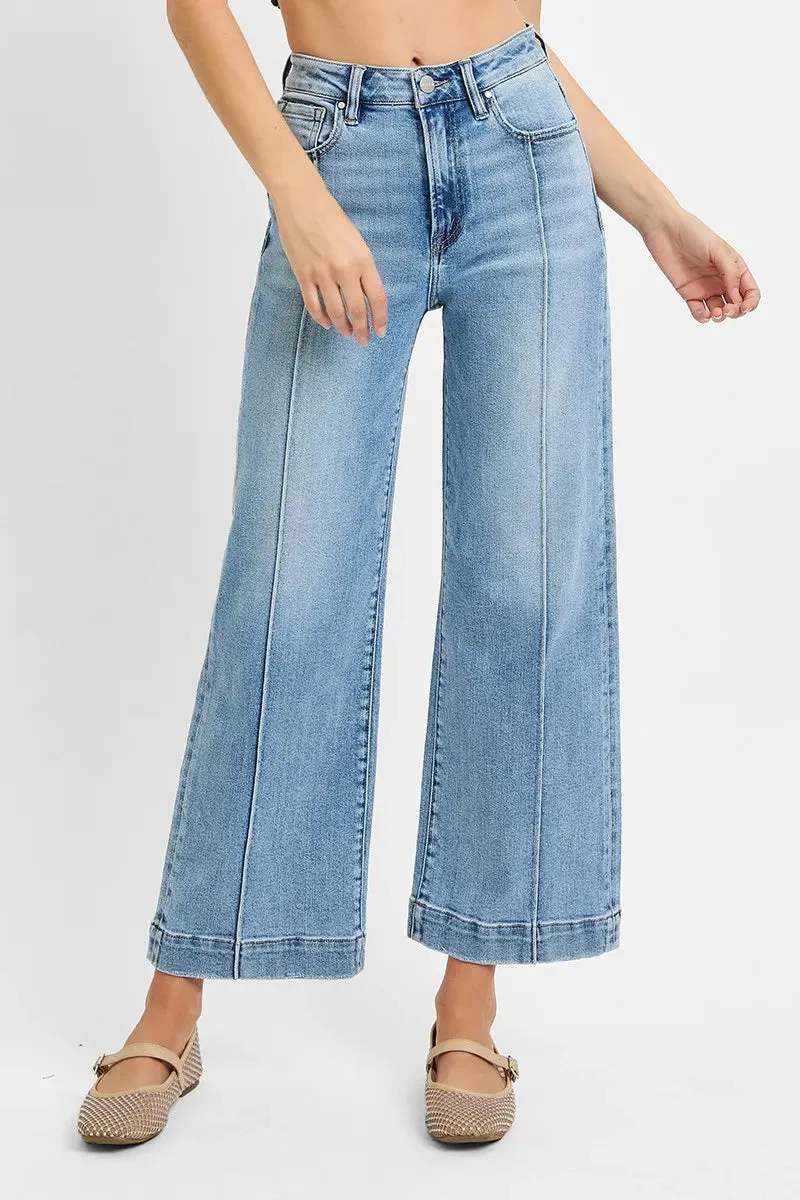 RISEN Full Size High Rise Crop Wide Leg Jeans Plus Size sold by Charming Charlie product image thumbnail 2