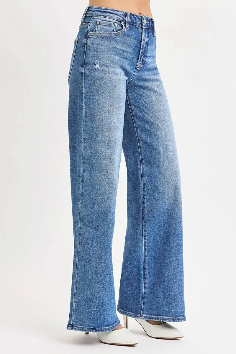 RISEN Full Size High Rise Wide Leg Jeans Plus Size sold by Charming Charlie product image thumbnail 4